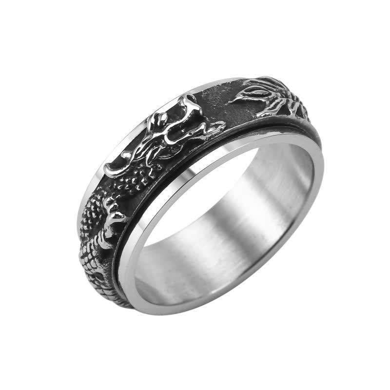 Nimara Ritual Dragon Titanium Steel Stimulation Rotatable Ring