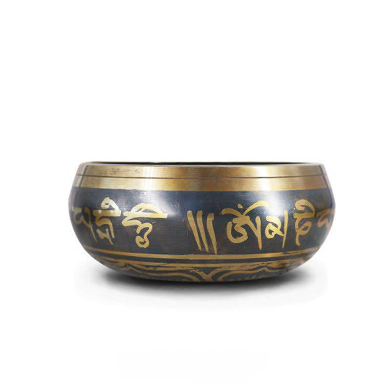 Nimara Ritual Tibetan Meditation Bowl for Healing and Mindfulness Om Mani Padme Hum Singing Bowl