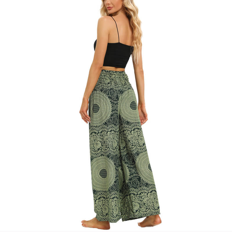 Nimara Ritual Boho Lace-up Wide Leg Pants Women's Yoga Pants
