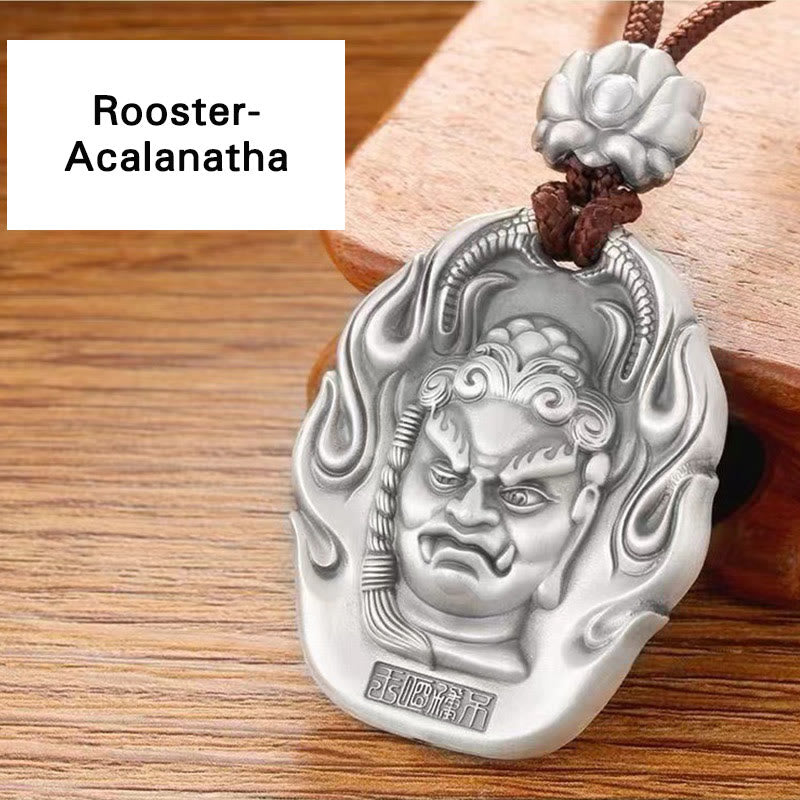 Nimara Ritual Chinese Zodiac Natal Buddha Om Mani Padme Hum Lotus Compassion Necklace Pendant