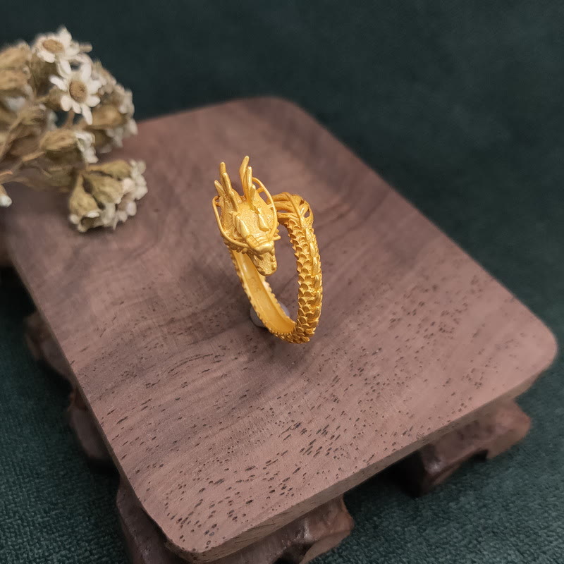 Protection Dragon Strength Adjustable Copper Ring