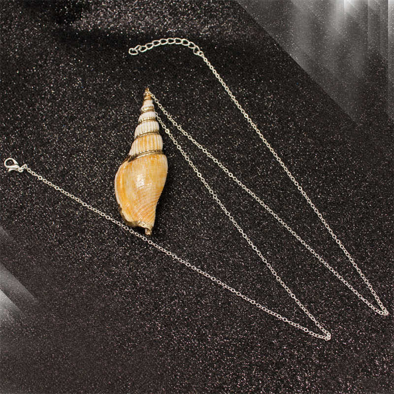 Nimara Ritual Natural Shankha Conch Shell Seashell Lucky Necklace Pendant