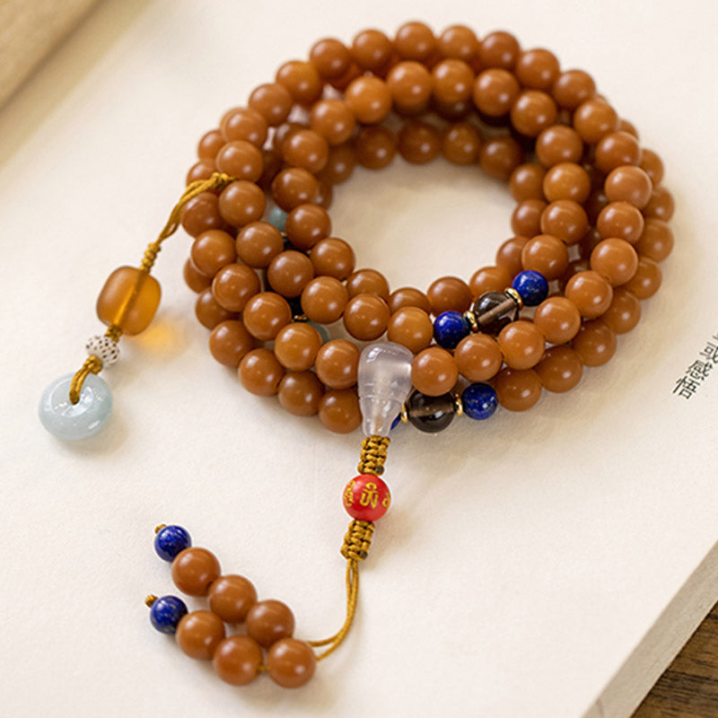 Nimara Ritual 108 Beads Bodhi Seed Blessing Meditation Bracelet Mala