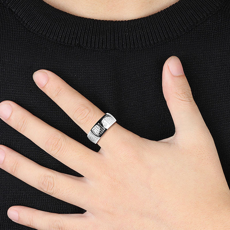 Nimara Ritual FengShui Buddhism Ancient Heart Sutra Lucky Ring