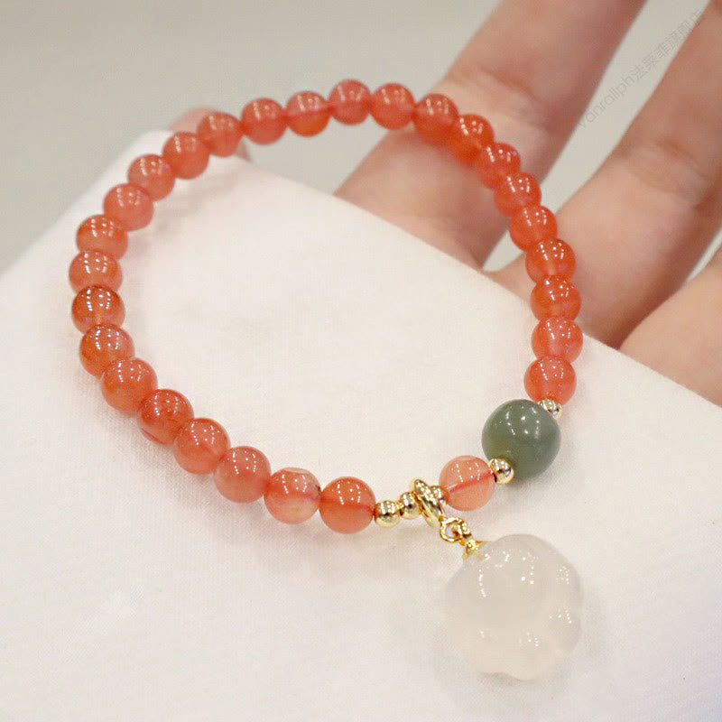 Nimara Ritual Red Agate Chalcedony Cat Paw Jade Confidence Bracelet