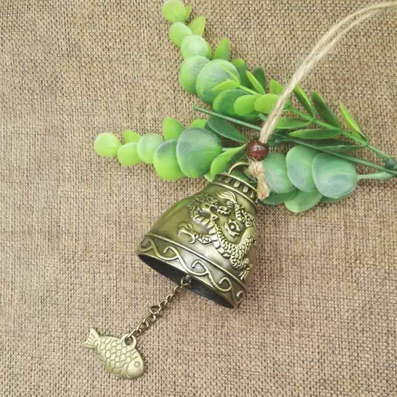Nimara Ritual Feng Shui Buddha Koi Fish Dragon Elephant Wind Chime Bell Luck Wall Hanging Decoration