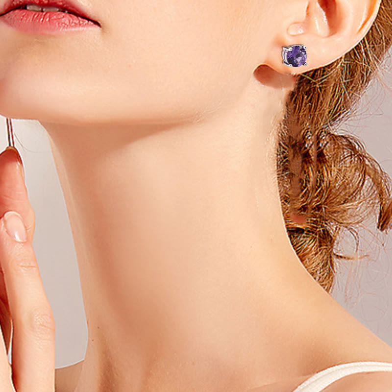 Nimara Ritual Natural Various Gemstone Amethyst Love Earrings