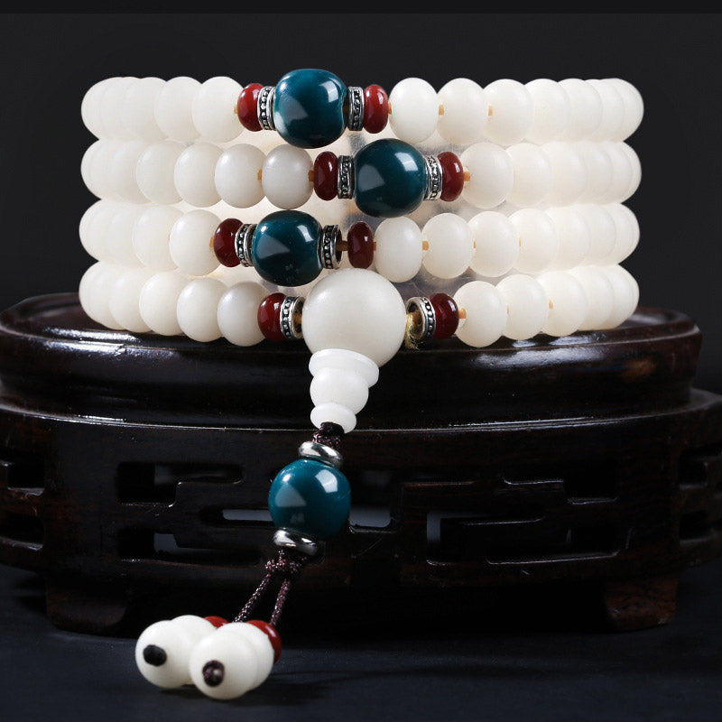 Nimara Ritual Bodhi Seed Bead Lotus Blessing Charm Bracelet