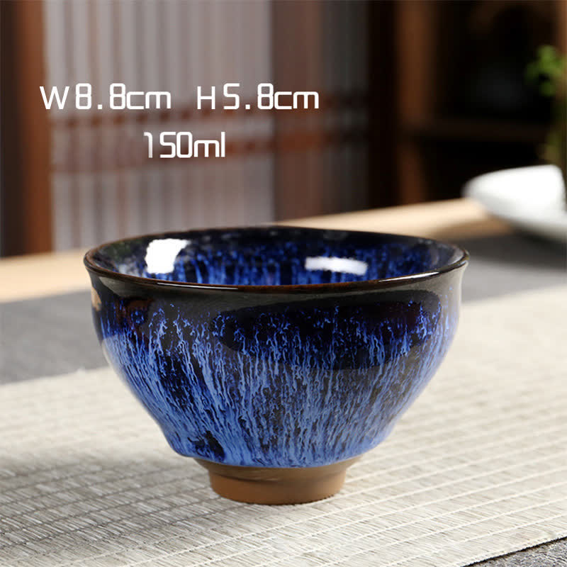 Nimara Ritual Multicolor Ceramic Teacup Ocean Wave Tea Cups