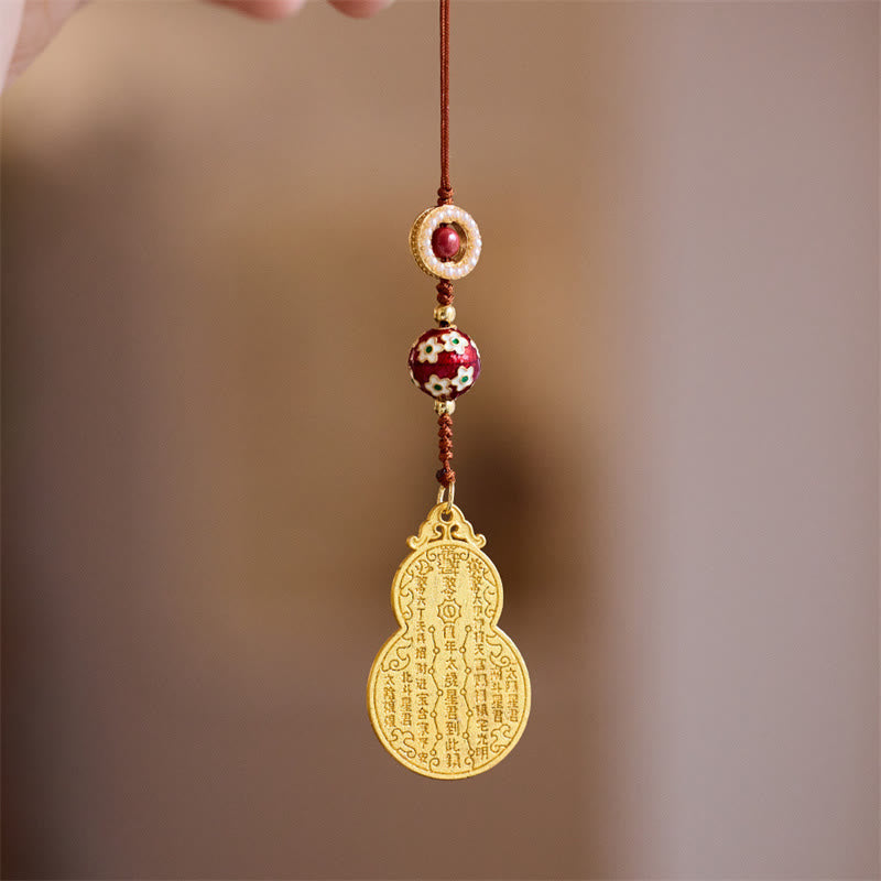 Nimara Ritual Wu Lou Gourd Fu Character Tai Sui Amulet Fortune Phone Hanging Decoration Key Chain