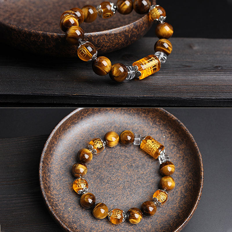 Nimara Ritual Tiger Eye Bead Fortune Prosperity Bracelet