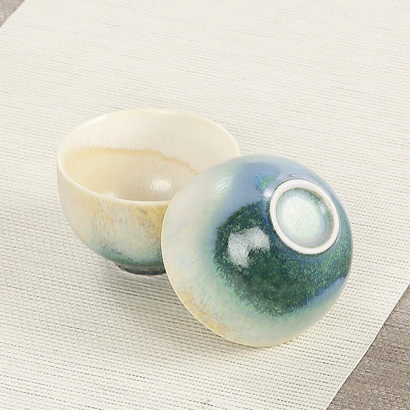 Nimara Ritual Creative Green Ceramic Teacup Kung Fu Tea Cups