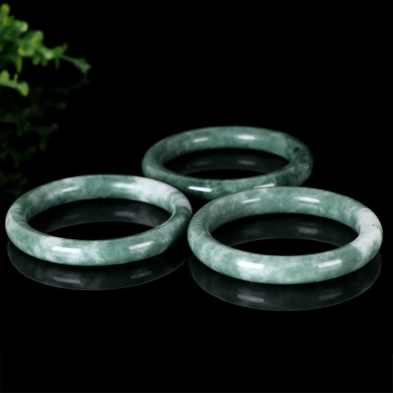 Nimara Ritual Natural Jade Luck Abundance Bangle Bracelet