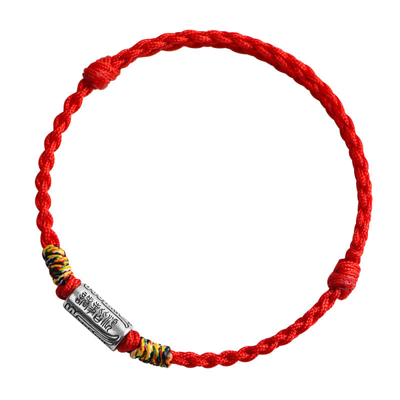 Nimara Ritual Handcrafted 925 Sterling Silver Everything Goes Well Design Protection Strength Bracelet Anklet
