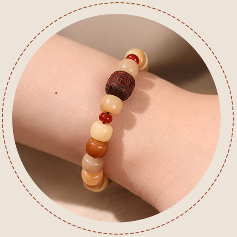 Nimara Ritual Natural Bodhi Seed The Lord of the Corpse Forest Om Mani Padme Hum Wisdom Bracelet