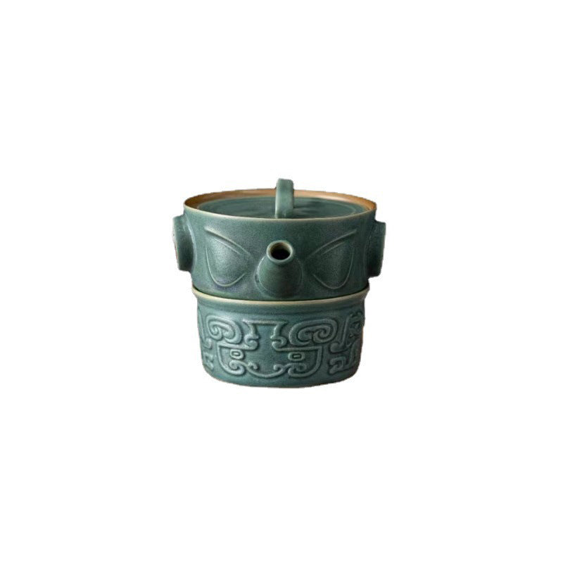 Nimara Ritual Sanxingdui Ceramic Teacup Kung Fu Tea Cup With Bag