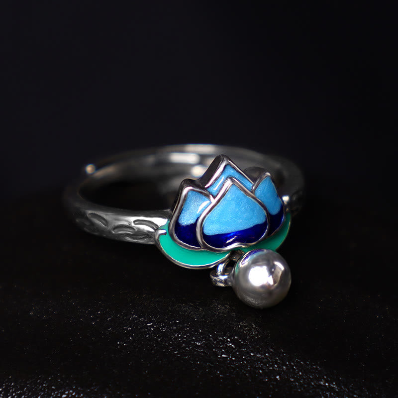 Nimara Ritual Lotus Flower Pattern Enlightenment Ring