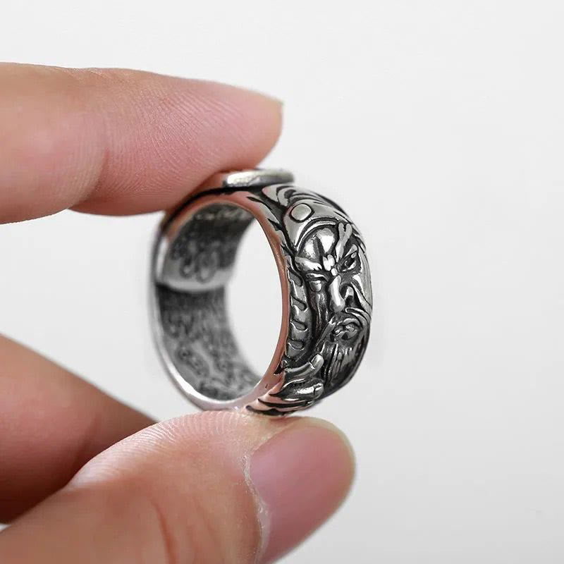 Nimara Ritual Guan Gong Auspicious Clouds Amulet Wealth Ring