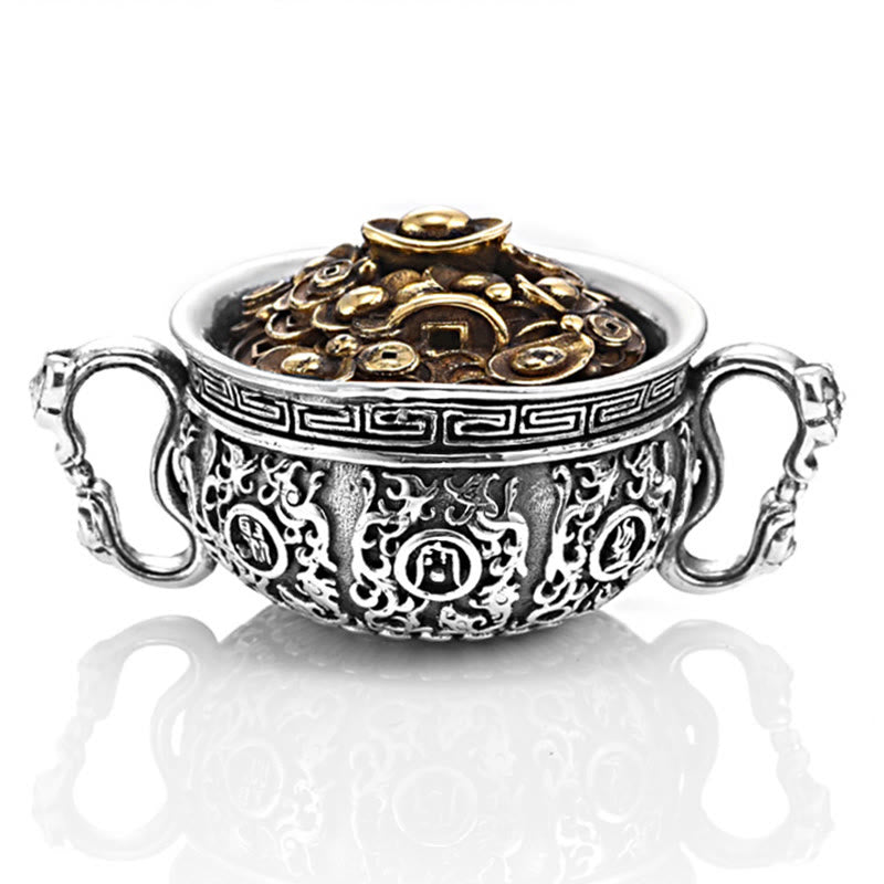 Nimara Ritual Treasure Bowl Copper Coin Ingots Wealth Necklace Pendant