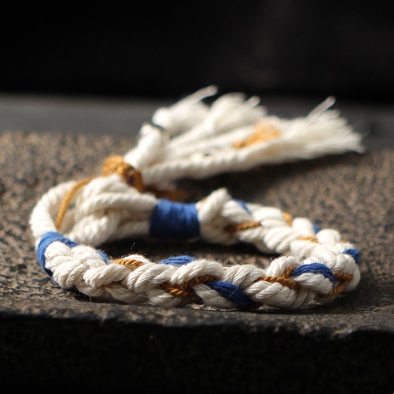 Nimara Ritual Tibet Zakiram Goddess of Wealth Thangka Handmade Luck Bracelet