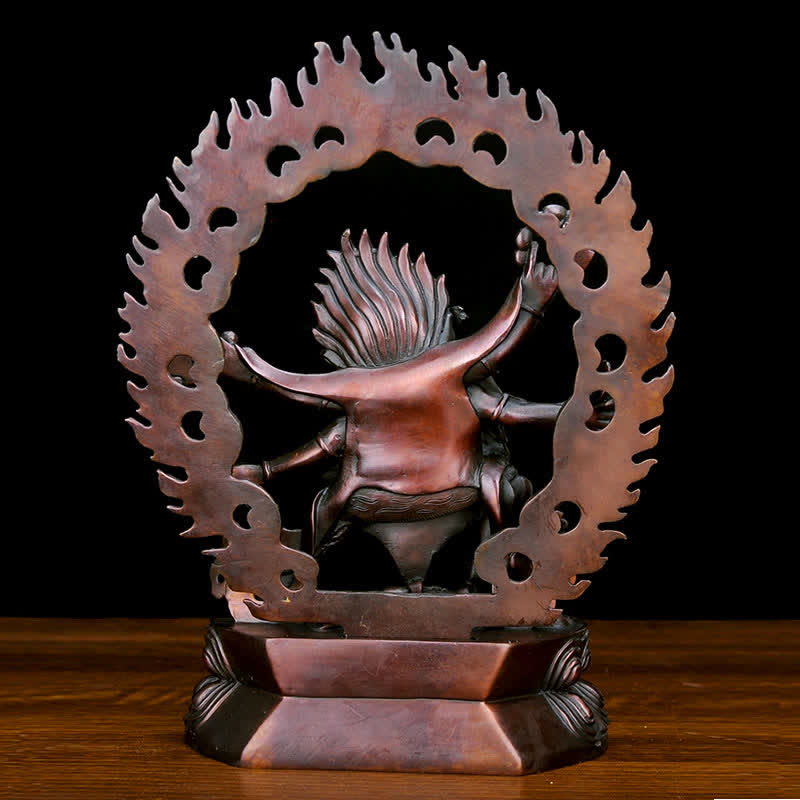 Nimara Ritual Tibet Mahakala Bodhisattva Figurine Compassion Copper Statue Decoration