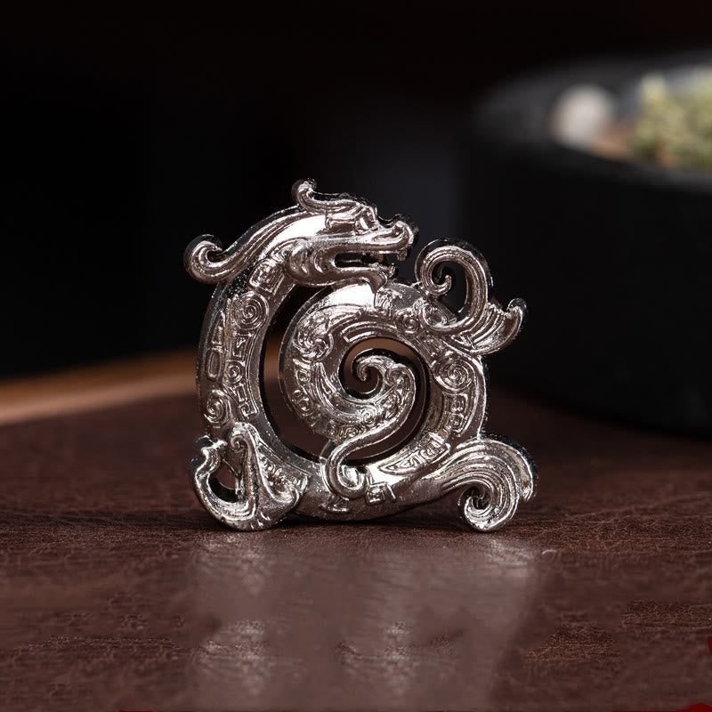 Nimara Ritual Mini Auspicious Dragon Pattern Meditation Zinc Alloy Small Incense Stick Burner