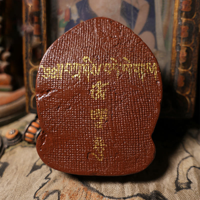 Nimara Ritual Mini Daikokuten God of Wealth Buddha Tibet Clay Serenity Home Decoration