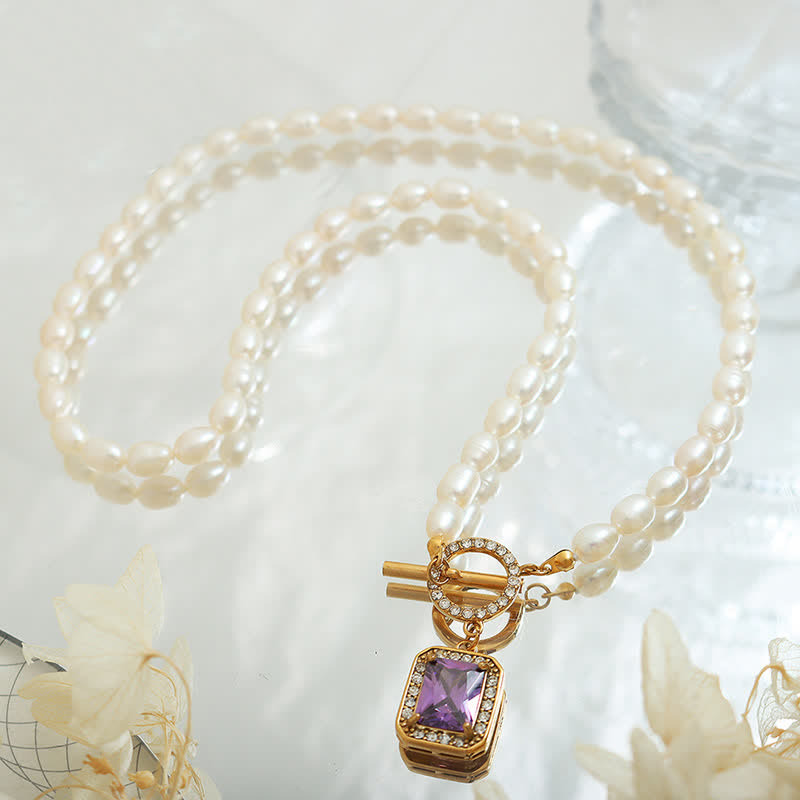 Nimara Ritual Pearl Zircon Wealth Charm Necklace Pendant