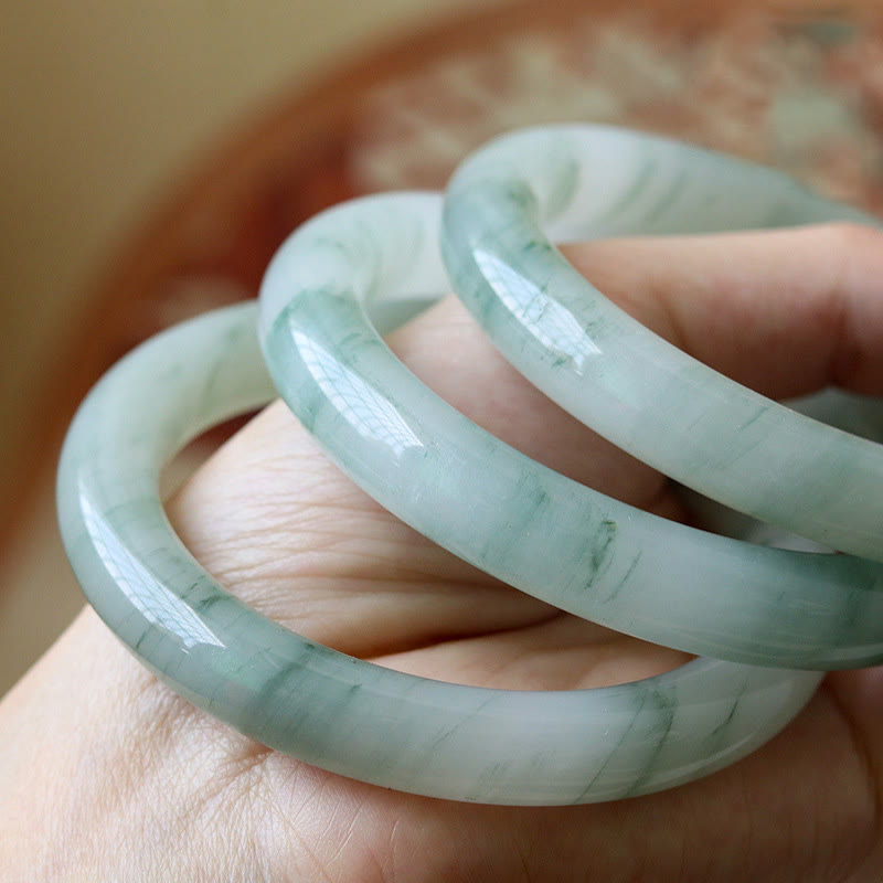 Nimara Ritual Natural Jade Luck Prosperity Bangle Bracelet