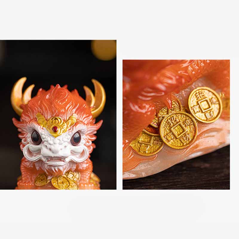 Nimara Ritual Color Changing Small Kirin Resin Tea Pet Home Figurine Decoration