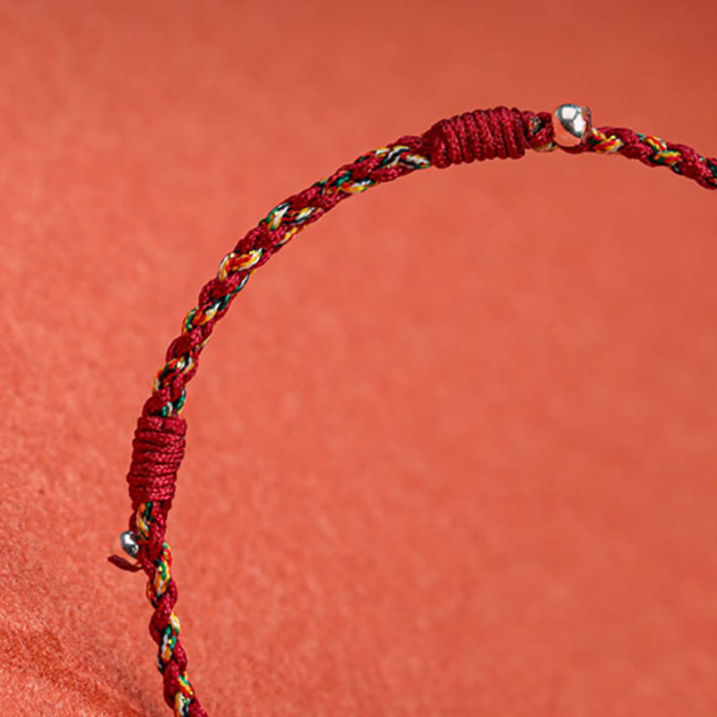Nimara Ritual Tibet Handmade Multicolored Bamboo Protection Braided String Bracelet