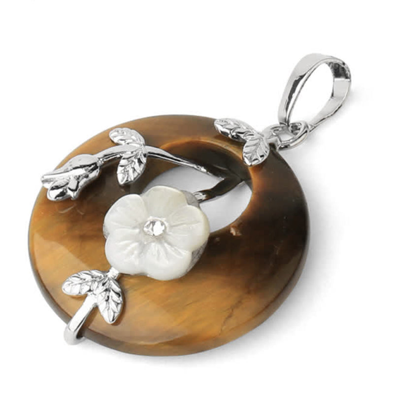 Nimara Ritual Various Crystal Amethyst Green Aventurine Flower Healing Necklace Pendant