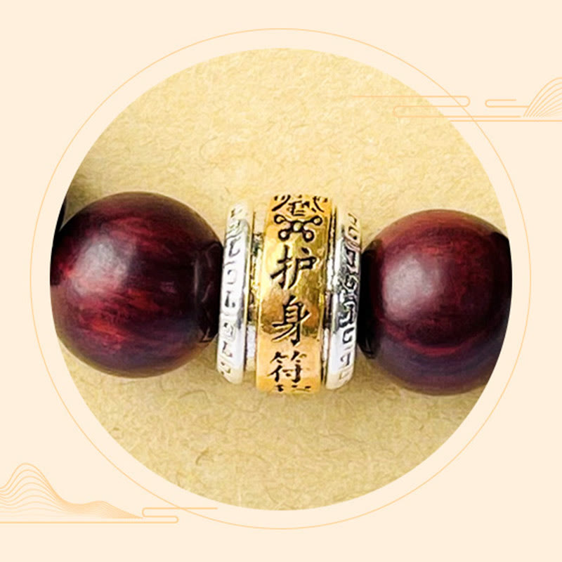 Nimara Ritual Small Leaf Red Sandalwood Amulet Protection Bracelet