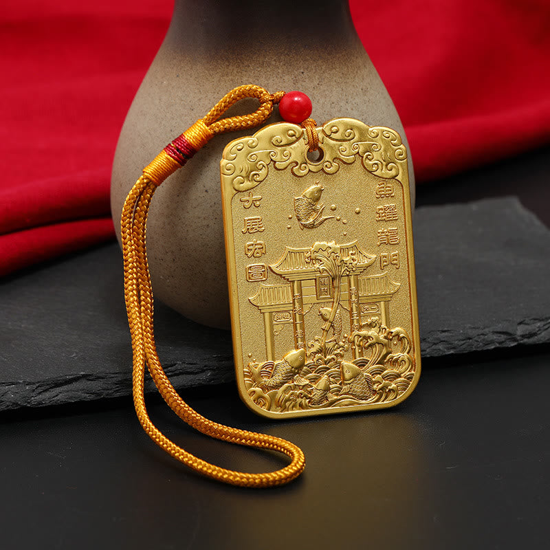 Nimara Ritual Feng Shui Auspicious Star Wenchang Pen Pagoda Koi Fish Car Hanging Decoration