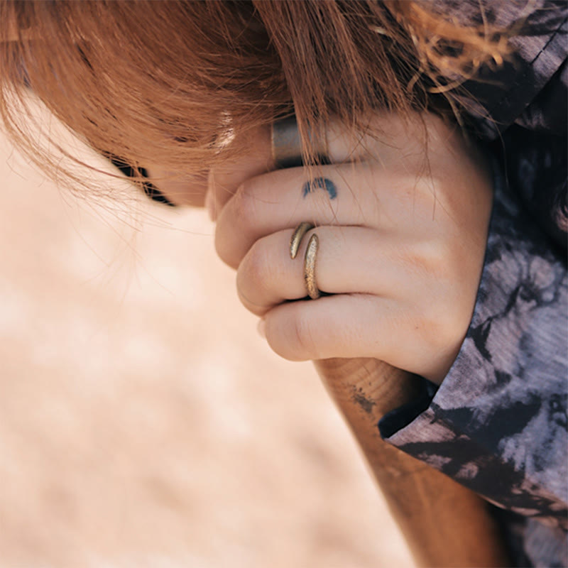 Nimara Ritual Simple Design Copper Luck Adjustable Ring