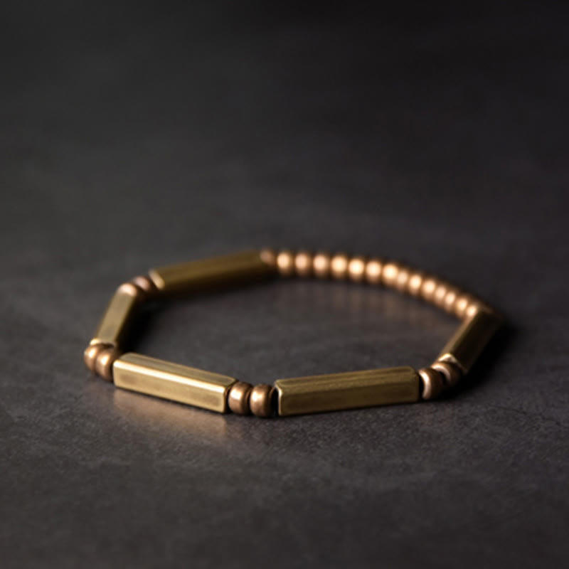 Nimara Ritual Tibetan Simple Design Copper Wealth Luck Bracelet