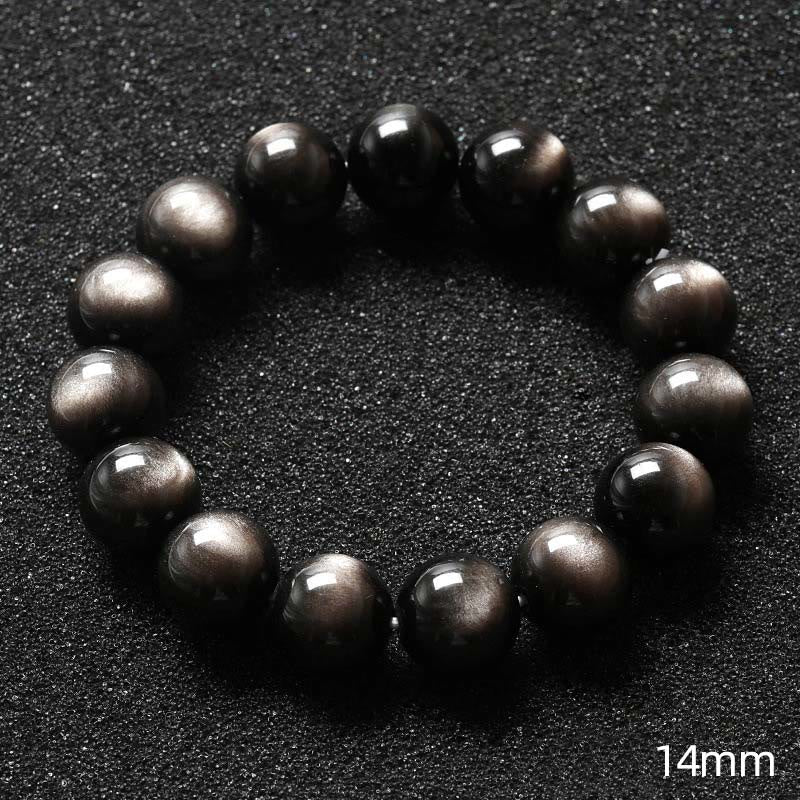 Nimara Ritual Natural Silver Sheen Obsidian Soothing Protection Bracelet