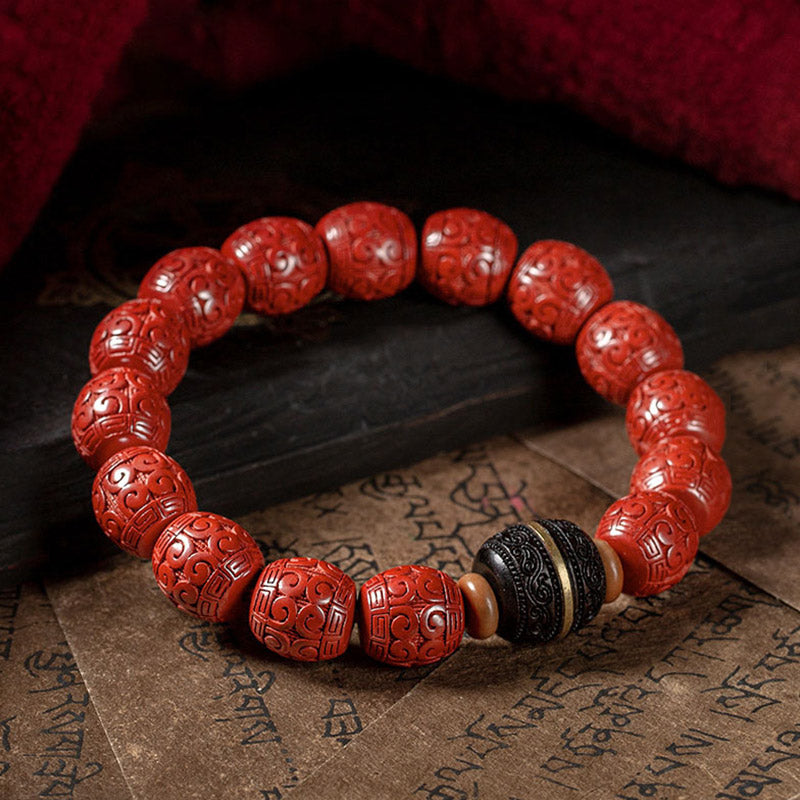 Nimara Ritual Natural Cinnabar Ebony Calm Blessing Bracelet