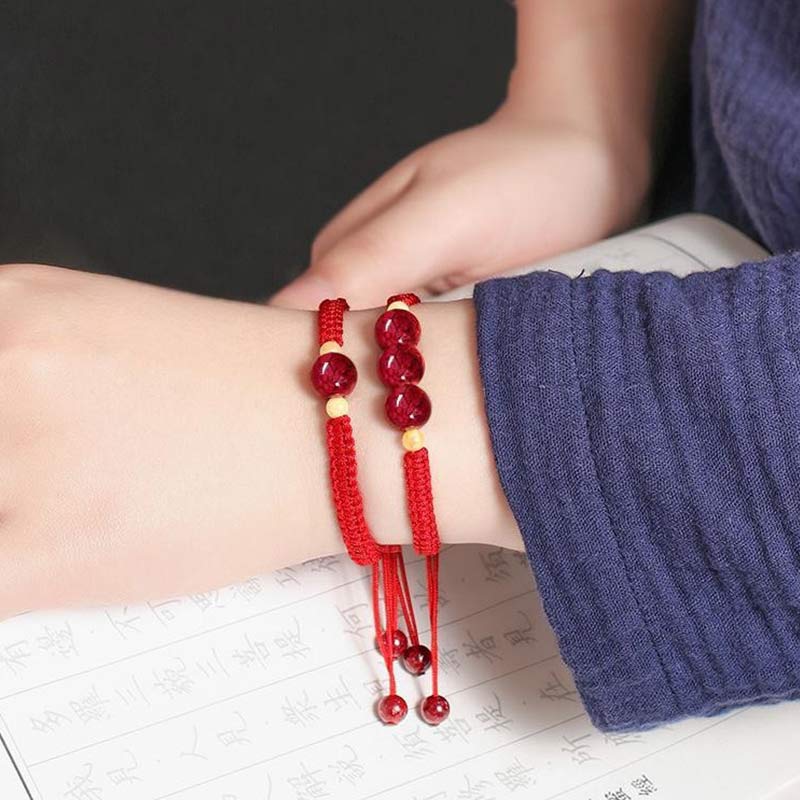 Nimara Ritual Cinnabar Blessing Red String Bracelet For Kids