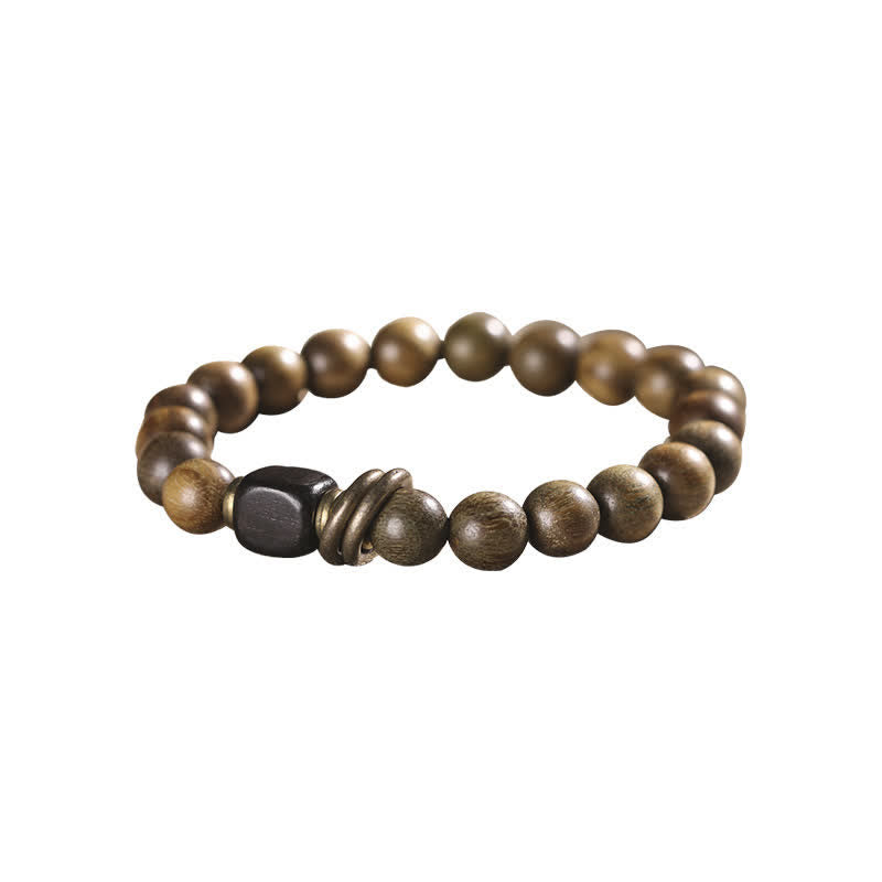 Nimara Ritual Tibetan Green Sandalwood Crystal Soothing Peace Bracelet