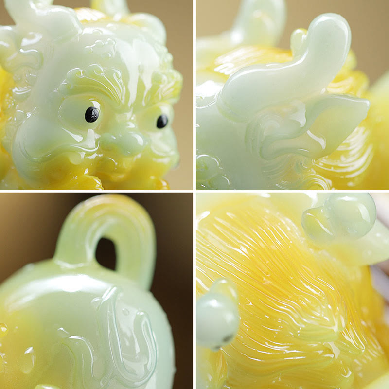Nimara Ritual Color Changing Small PiXiu Ingot Resin Tea Pet Wealth Home Figurine Decoration