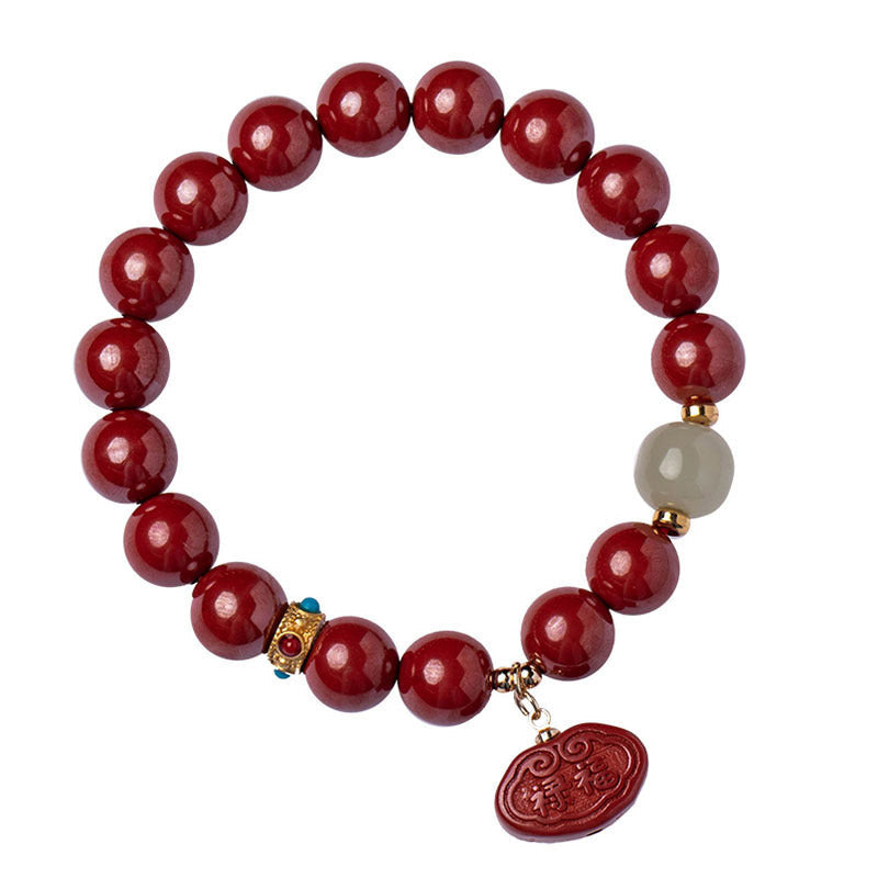 Nimara Ritual Cinnabar Jade Healing Protection Charm Bracelet