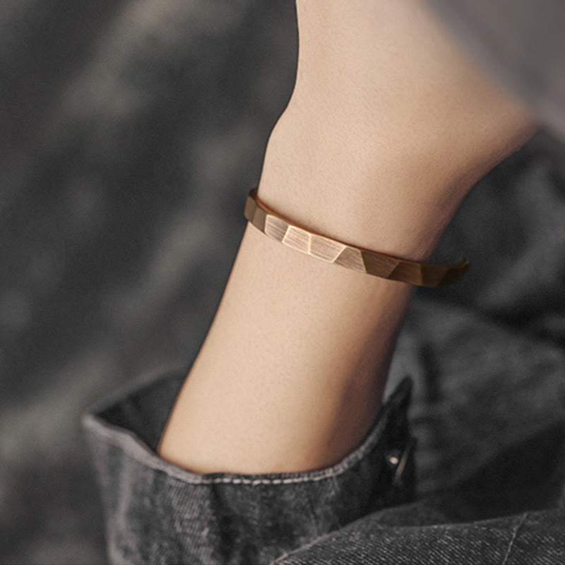 Nimara Ritual Vintage Rustic Design Copper Wealth Adjustable Cuff Bracelet