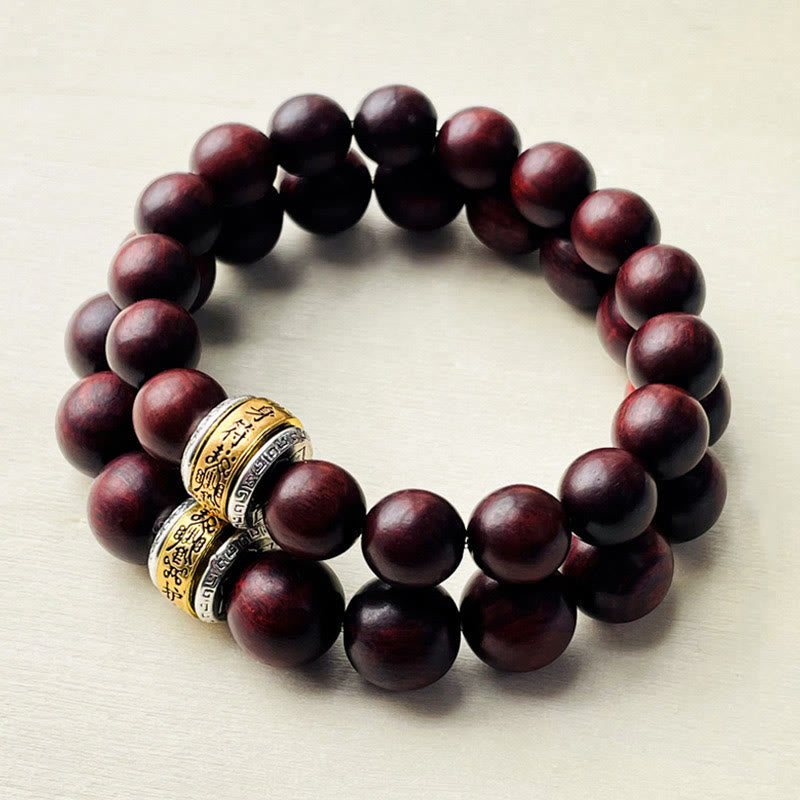 Nimara Ritual Small Leaf Red Sandalwood Amulet Protection Bracelet
