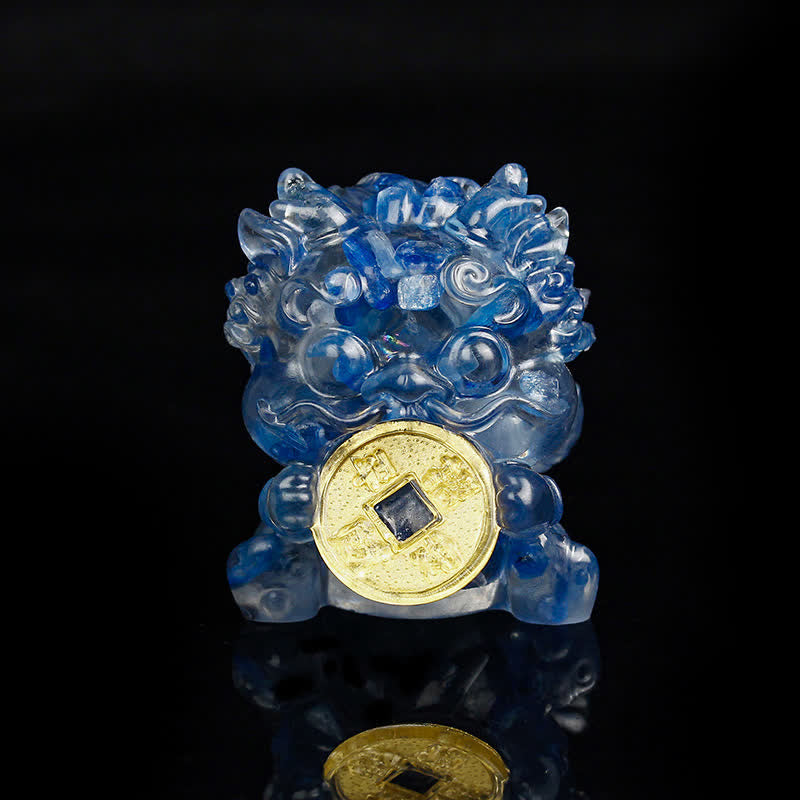Nimara Ritual Handmade Cute PiXiu Gold Coin Crystal Fengshui Energy Wealth Fortune Home Decoration