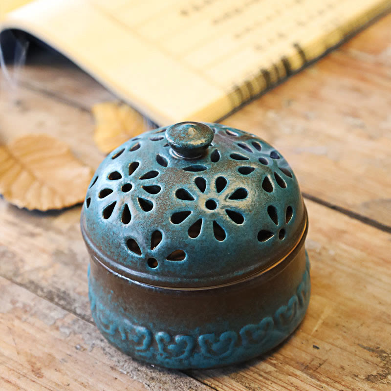 Nimara Ritual Mini Hollow Spiritual Meditation Ceramic Small Incense Burner Decoration