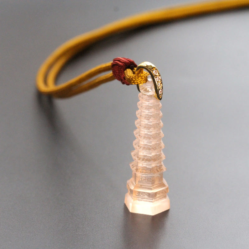 Nimara Ritual Liuli Ancient Pagoda Wisdom Necklace