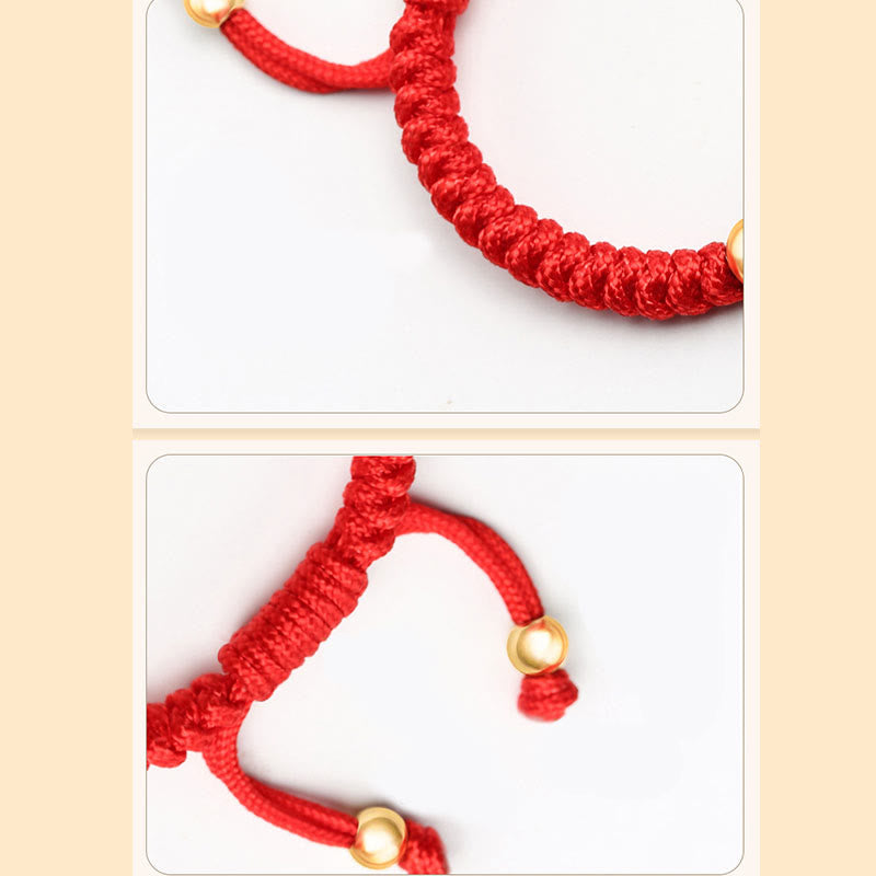 Nimara Ritual 999 Sterling Silver PiXiu Wealth King Kong Knot String Braided Kids Child Bracelet