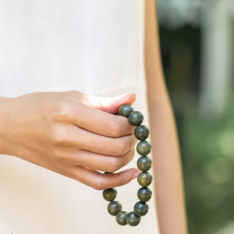 Nimara Ritual Tibetan Green Sandalwood Soothing Cure Bracelet