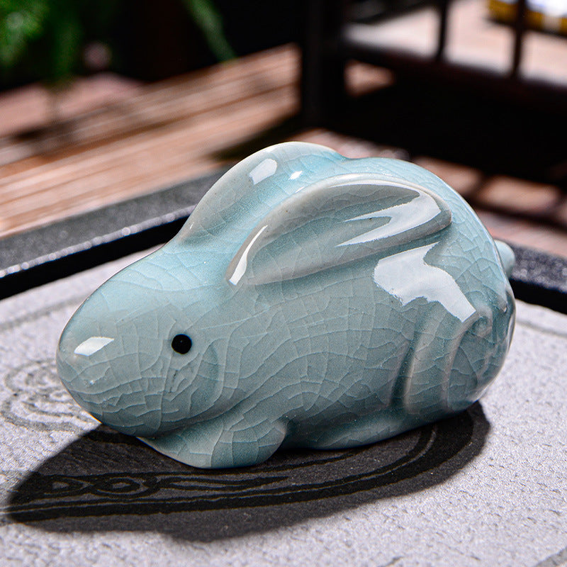 Nimara Ritual Chinese Zodiac Wealth Ceramic Tea Pet Home Figurine Decoration